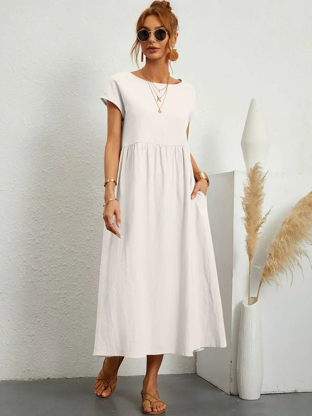 Gabriel™ — Elegante vestido midi com design fluido