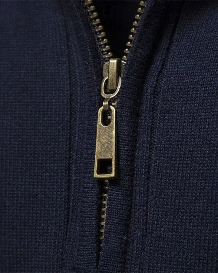 Mikkel™ | Sweatshirt de algodão com meio fecho-éclair