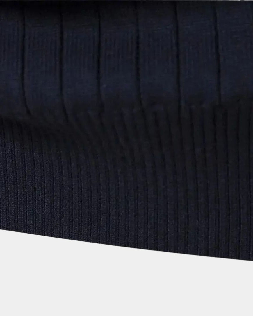 Mikkel™ | Sweatshirt de algodão com meio fecho-éclair