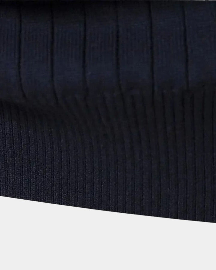 Mikkel™ | Sweatshirt de algodão com meio fecho-éclair