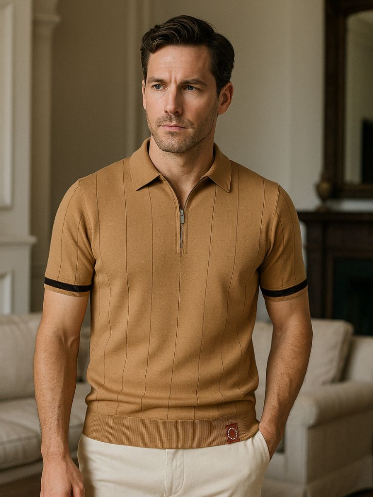 Mikkel™ | Polo com fecho Royal