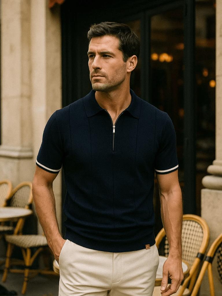 Mikkel™ | Polo com fecho Royal