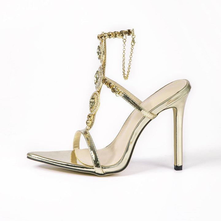 Mille | Sapatos de salto com cristais