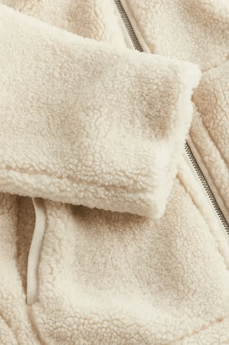 Mille™ | Casaco elegante tipo urso de peluche com design nórdico
