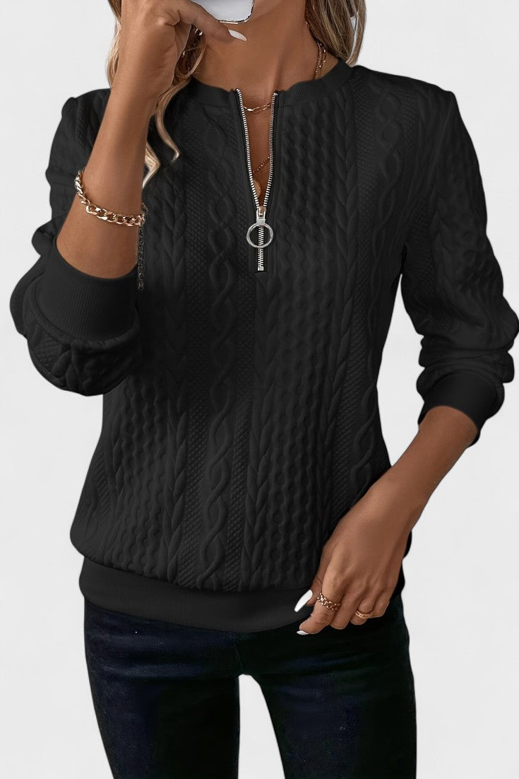 Nela™ | Sweatshirt com fecho para mulher