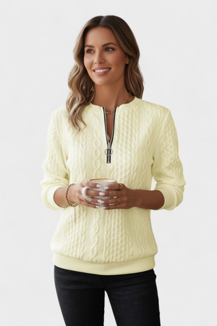 Nela™ | Sweatshirt com fecho para mulher