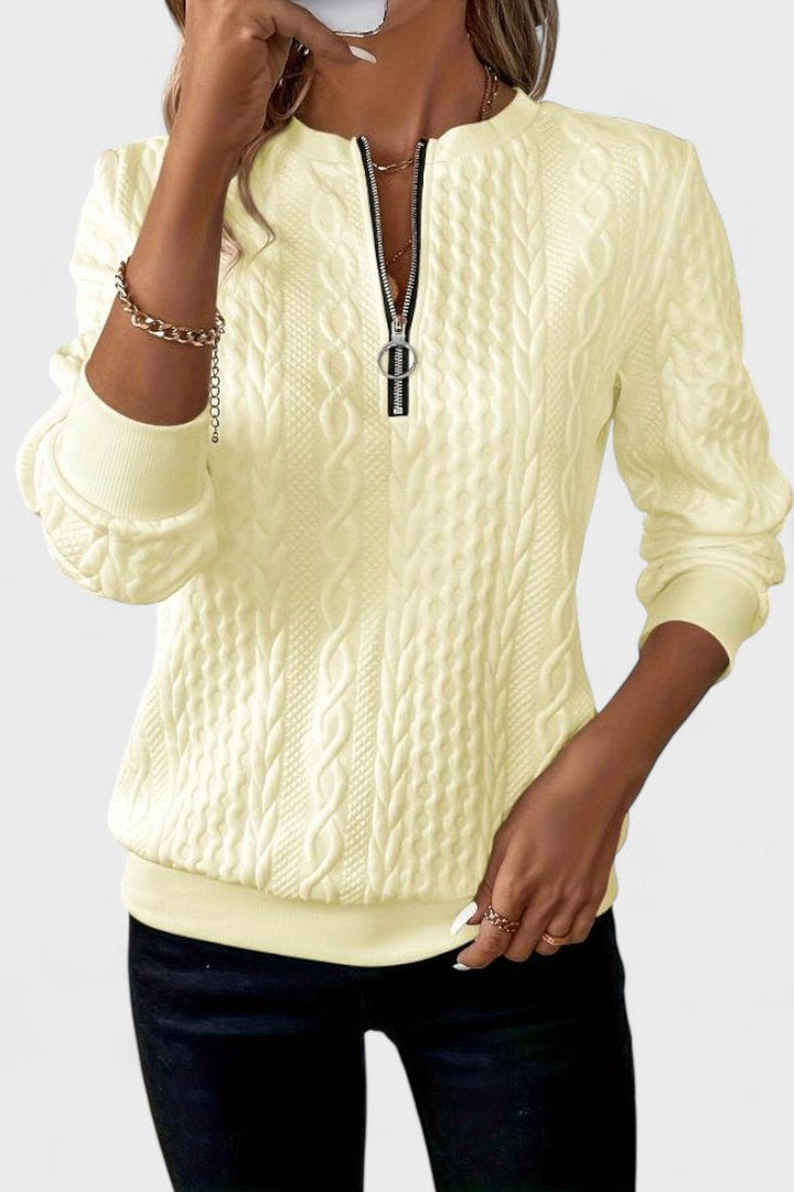 Nela™ | Sweatshirt com fecho para mulher
