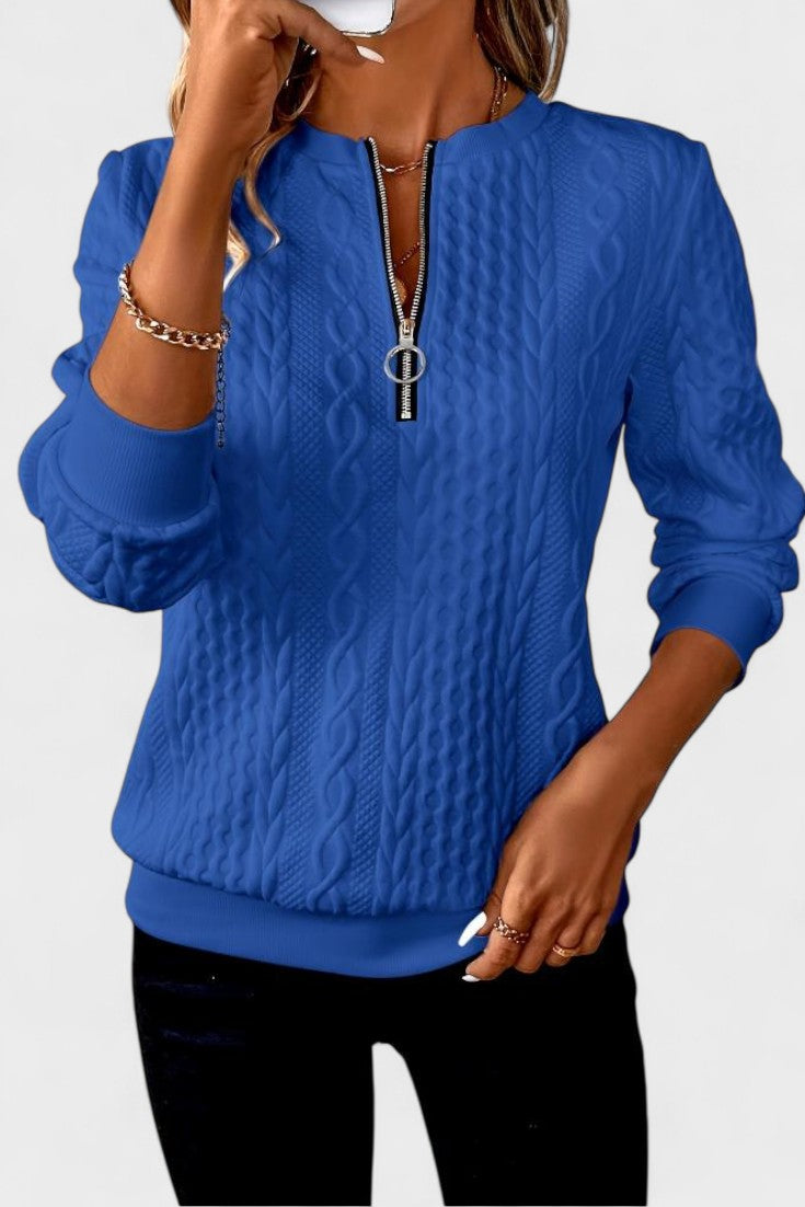 Nela™ | Sweatshirt com fecho para mulher