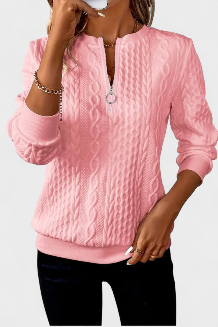 Nela™ | Sweatshirt com fecho para mulher