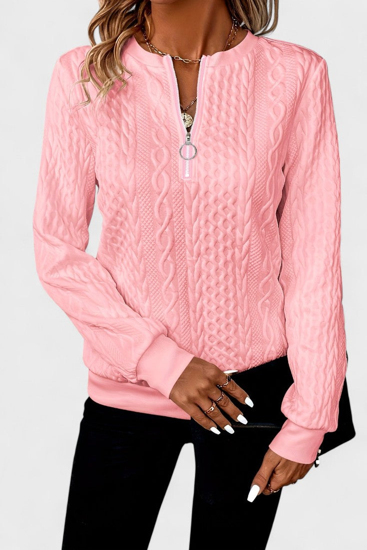 Nela™ | Sweatshirt com fecho para mulher