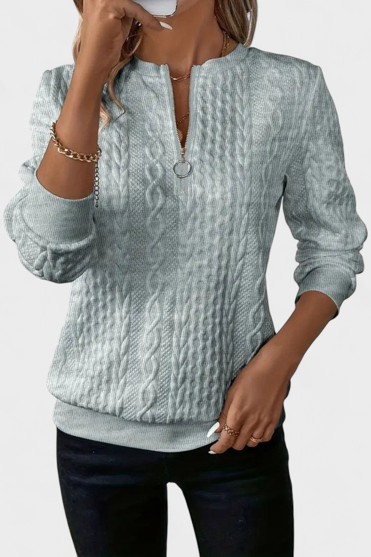 Nela™ | Sweatshirt com fecho para mulher