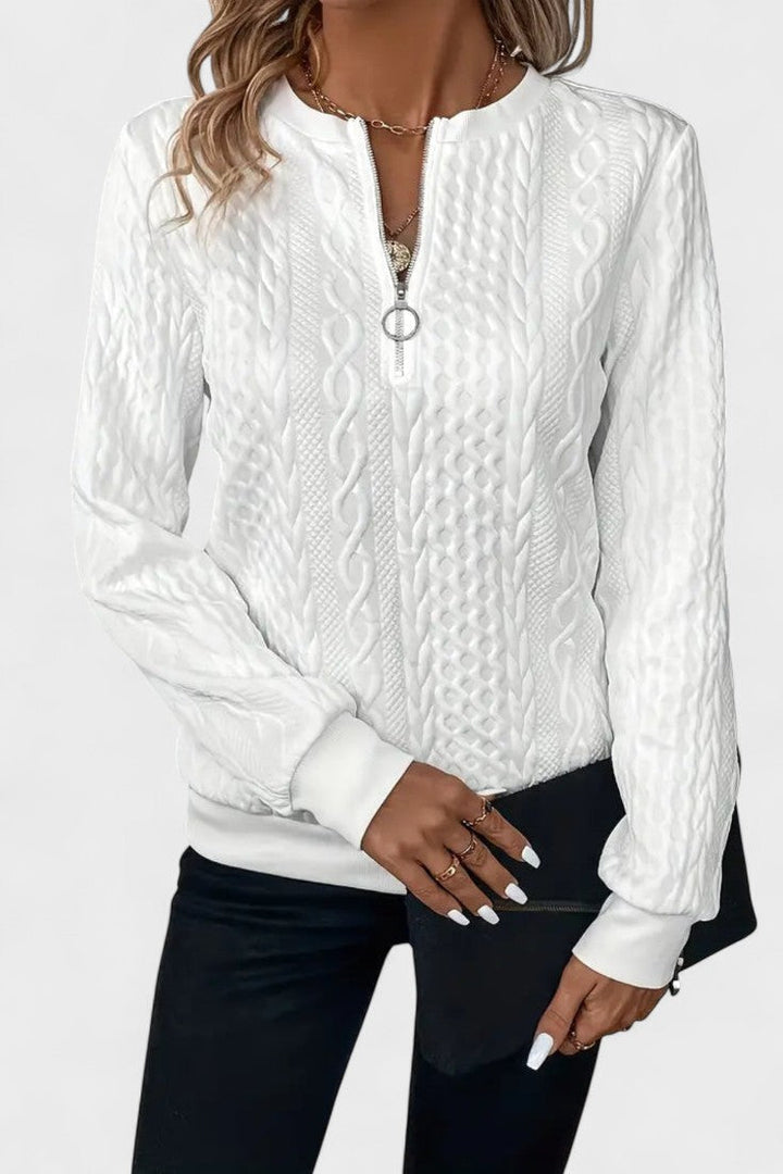 Nela™ | Sweatshirt com fecho para mulher