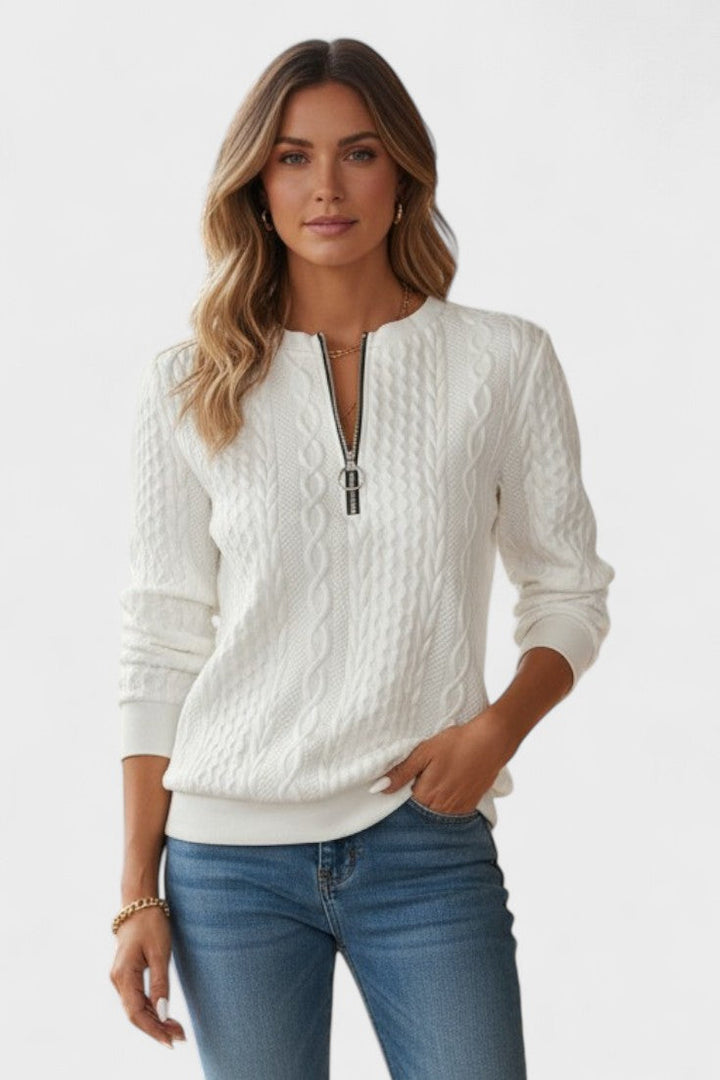 Nela™ | Sweatshirt com fecho para mulher