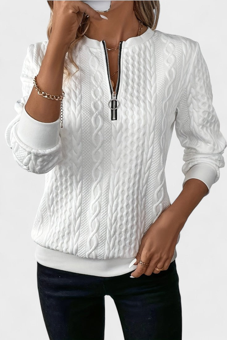 Nela™ | Sweatshirt com fecho para mulher