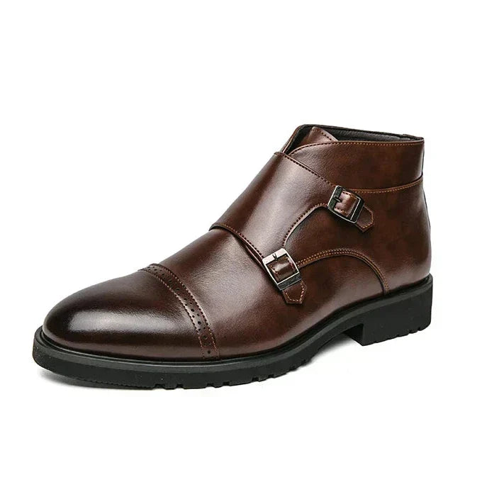 Parker™ | Botas Dobbelt-Monk-strap em imitação de pele