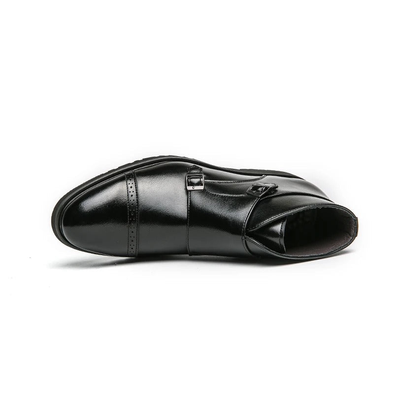 Parker™ | Botas Dobbelt-Monk-strap em imitação de pele