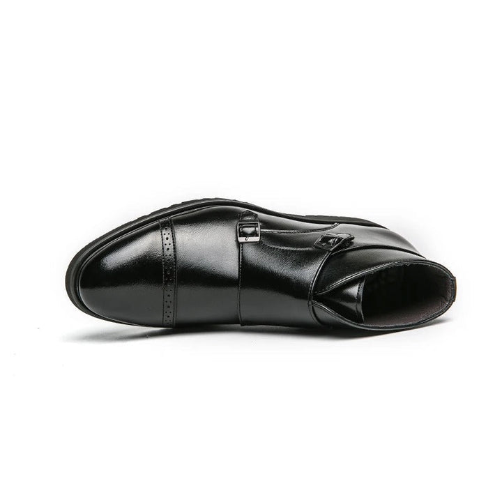 Parker™ | Botas Dobbelt-Monk-strap em imitação de pele