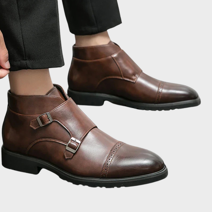 Parker™ | Botas Dobbelt-Monk-strap em imitação de pele