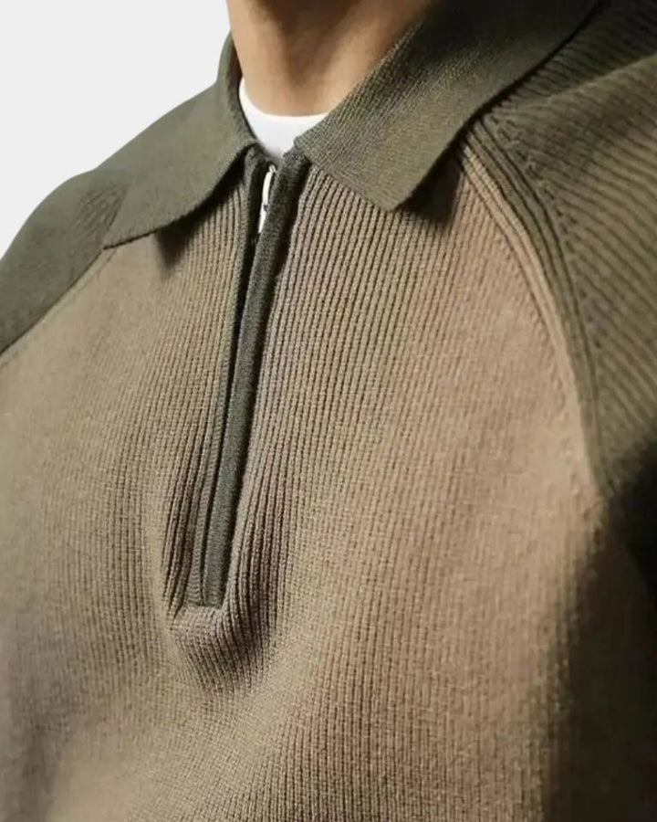 Péter™ | Sweatshirt com fecho e mangas raglã