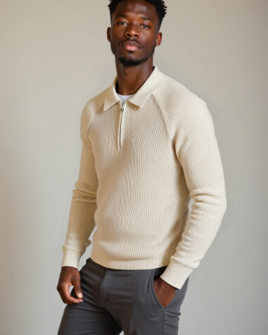 Péter™ | Sweatshirt com fecho e mangas raglã