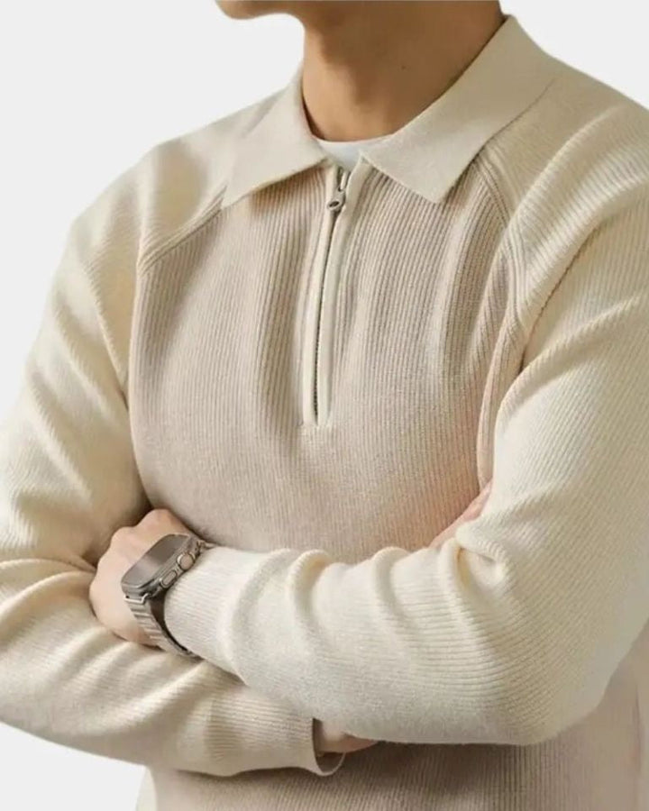 Péter™ | Sweatshirt com fecho e mangas raglã