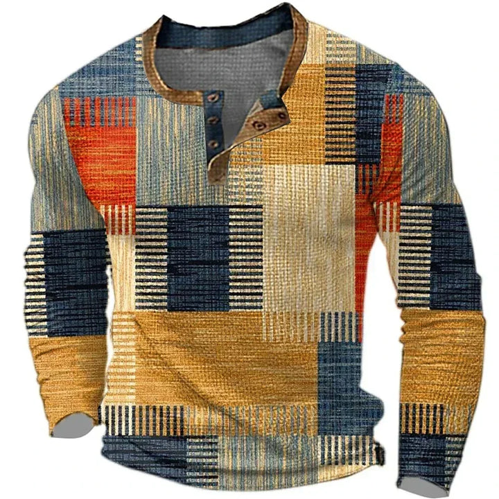 BEECK™ | T-SHIRT MASCULINA DE MANGA COMPRIDA COLORIDA