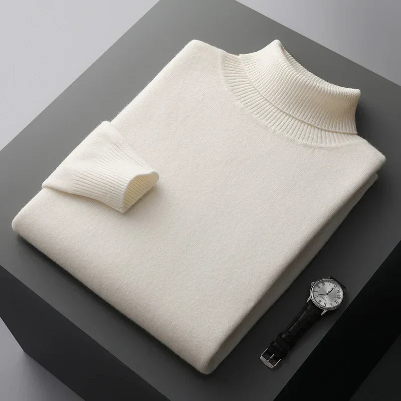Linferhoff™ | Camisola de gola alta em caxemira
