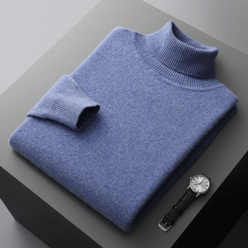 Linferhoff™ | Camisola de gola alta em caxemira