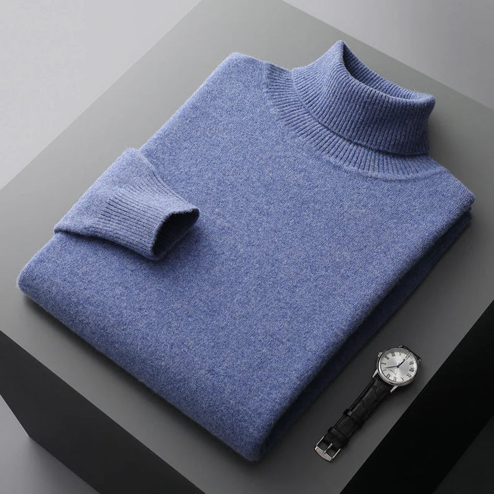 Linferhoff™ | Camisola de gola alta em caxemira