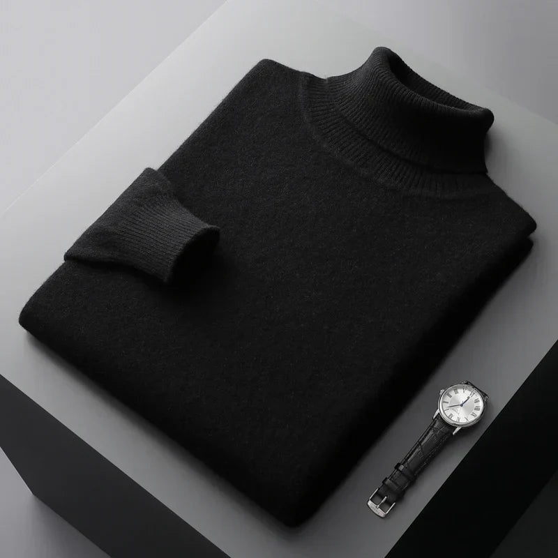 Linferhoff™ | Camisola de gola alta em caxemira
