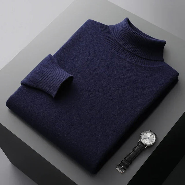 Linferhoff™ | Camisola de gola alta em caxemira