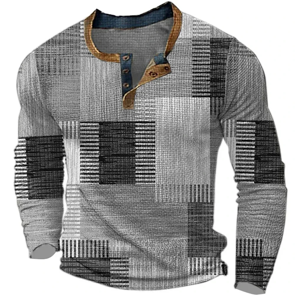 BEECK™ | T-SHIRT MASCULINA DE MANGA COMPRIDA COLORIDA