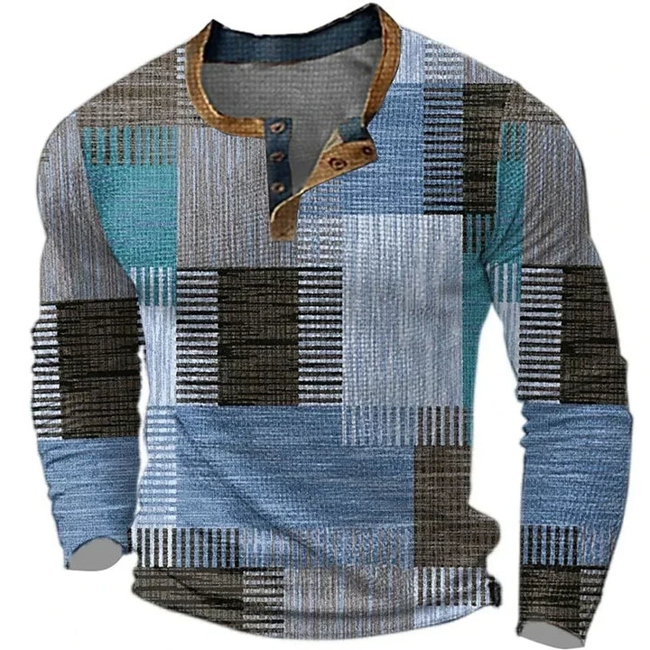 BEECK™ | T-SHIRT MASCULINA DE MANGA COMPRIDA COLORIDA