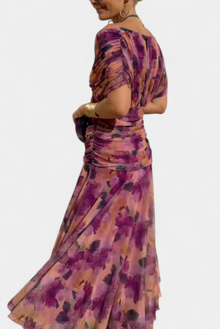 Alondra | Colourful V-neck long dress
