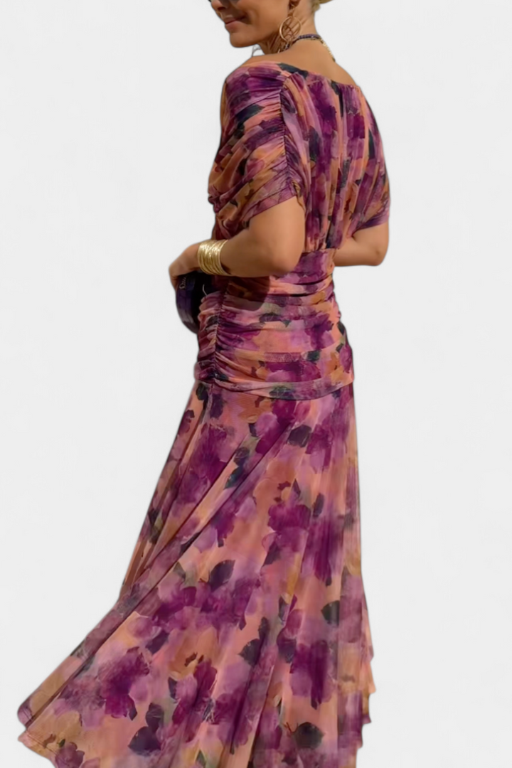 Alondra | Colourful V-neck long dress
