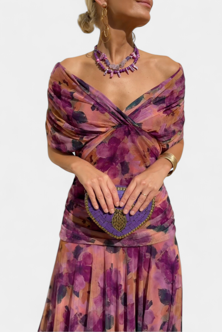 Alondra | Colourful V-neck long dress