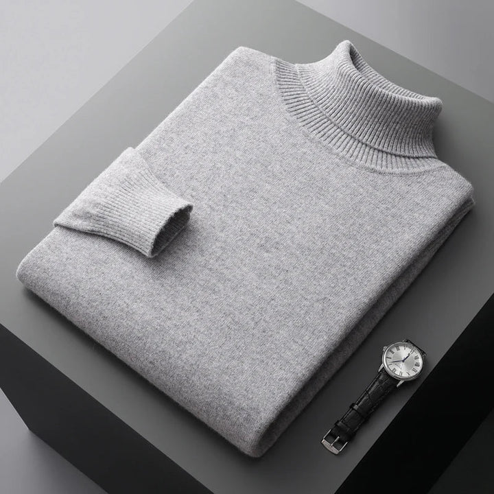 Linferhoff™ | Camisola de gola alta em caxemira