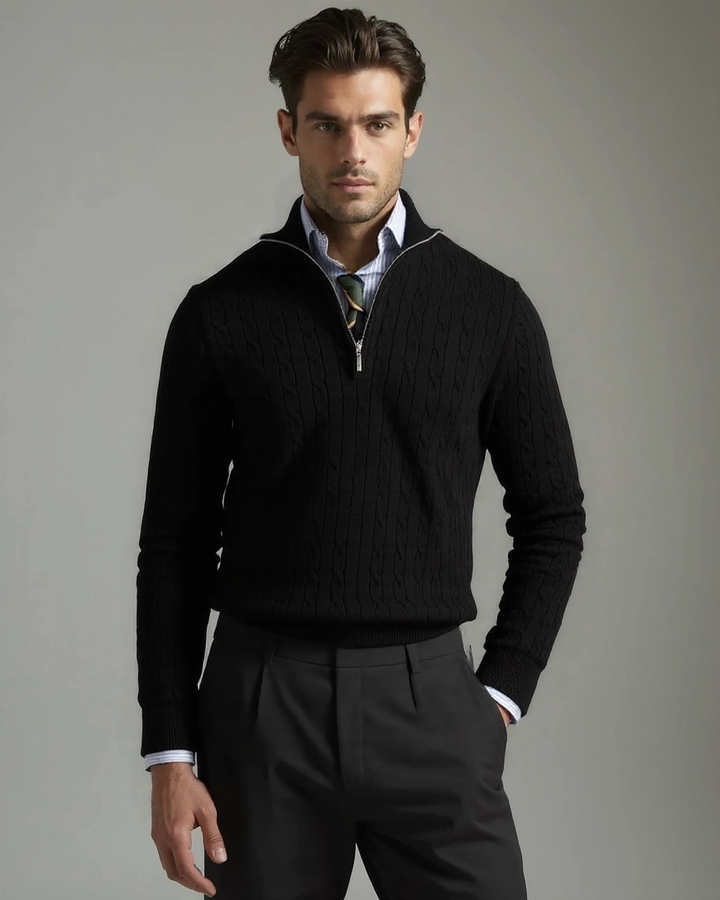 Tobias™ | Camisola com fecho e padrão