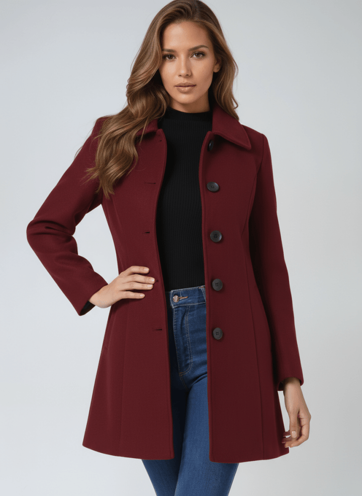 Helena™ - Casaco de Inverno Feminino de Botão Único