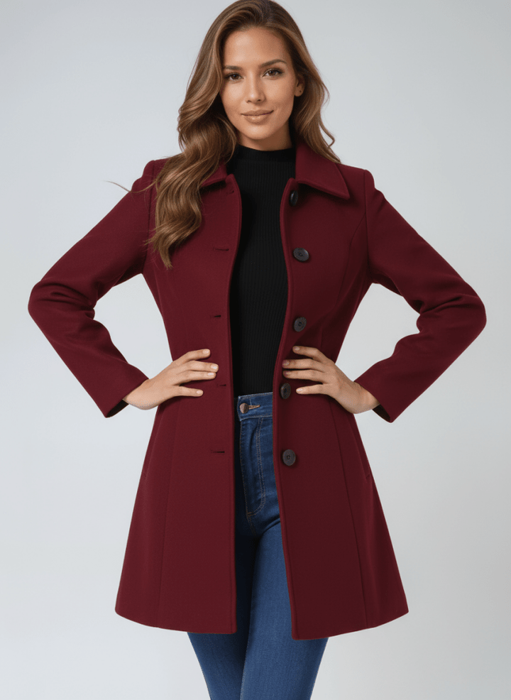 Helena™ - Casaco de Inverno Feminino de Botão Único
