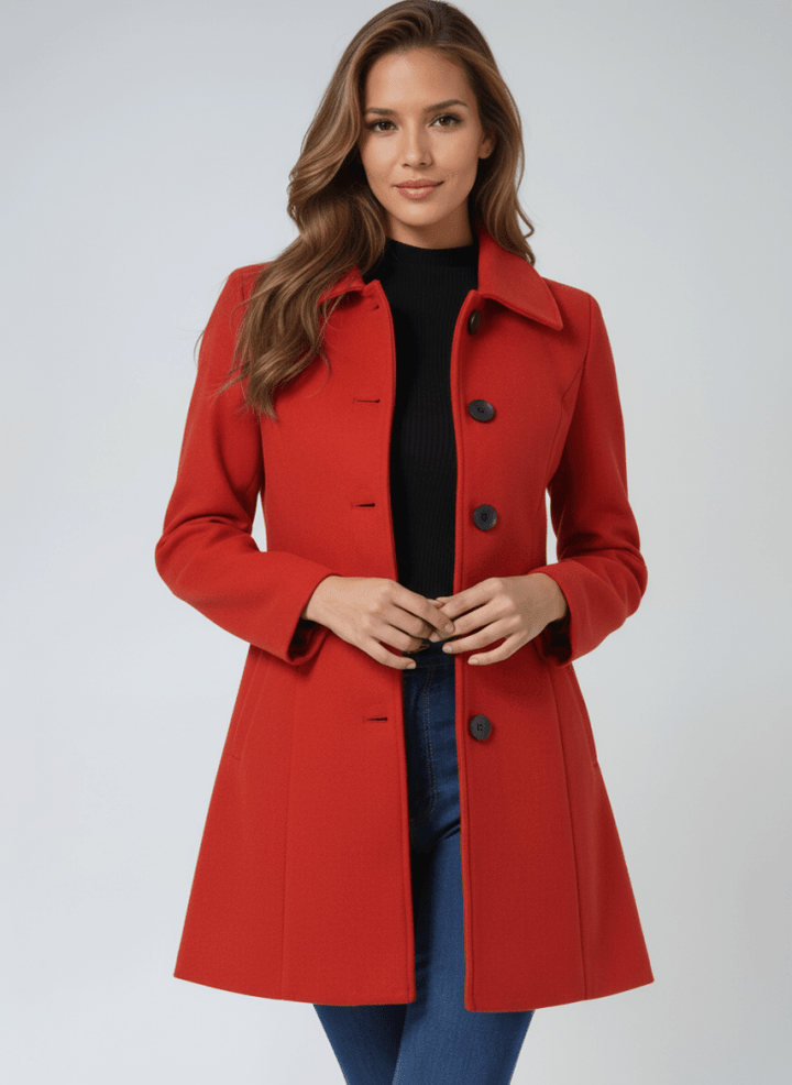 Helena™ - Casaco de Inverno Feminino de Botão Único