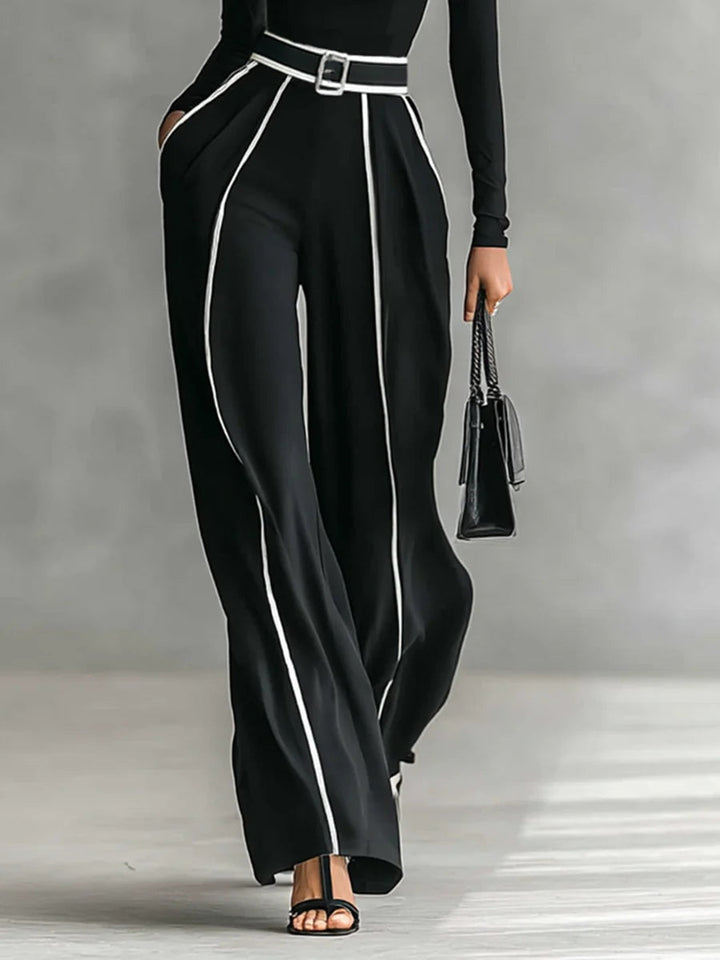 Céline | Elegant high-neck and wide-leg set