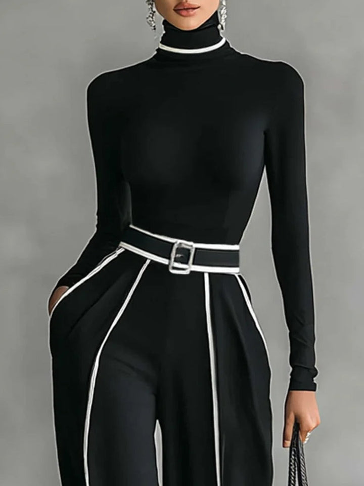 Céline | Elegant high-neck and wide-leg set