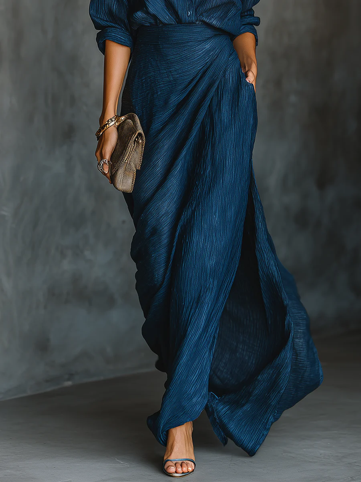 Angelika | Elegant shirt and long skirt set