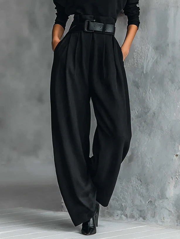Victoar | Black High Neck and Trousers Set