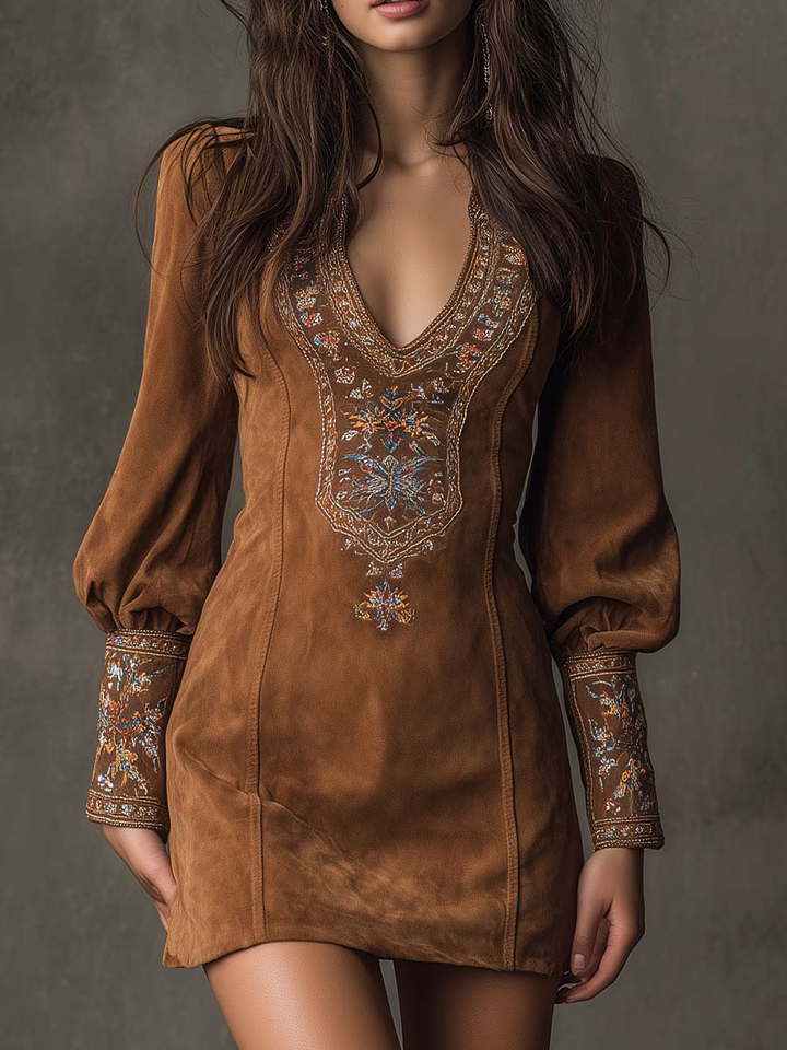 Emilien | Mini Dress Vintage Suede