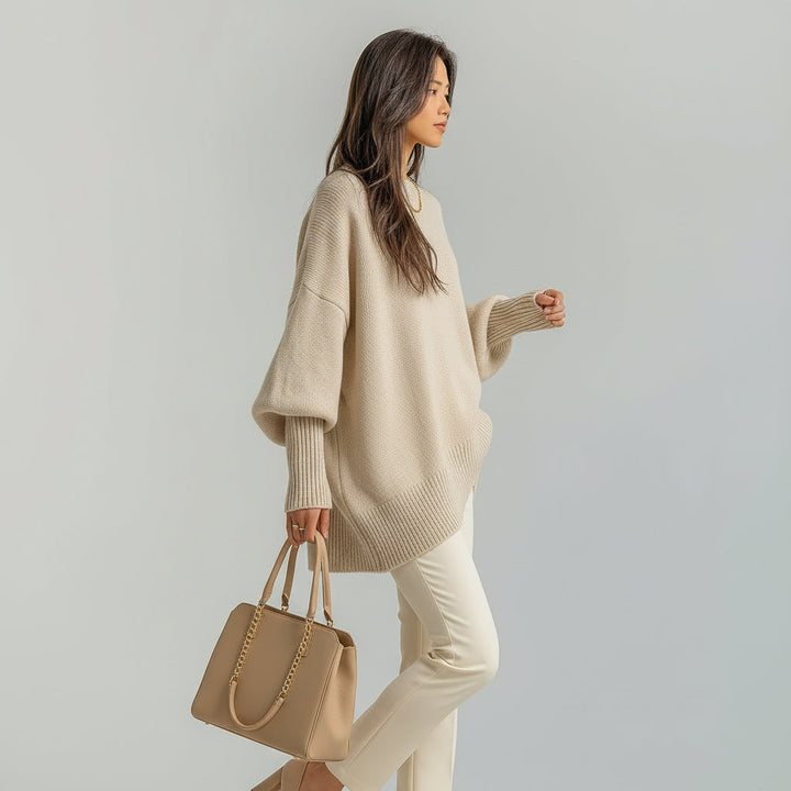 Hannelore – Pullover macio com decote redondo