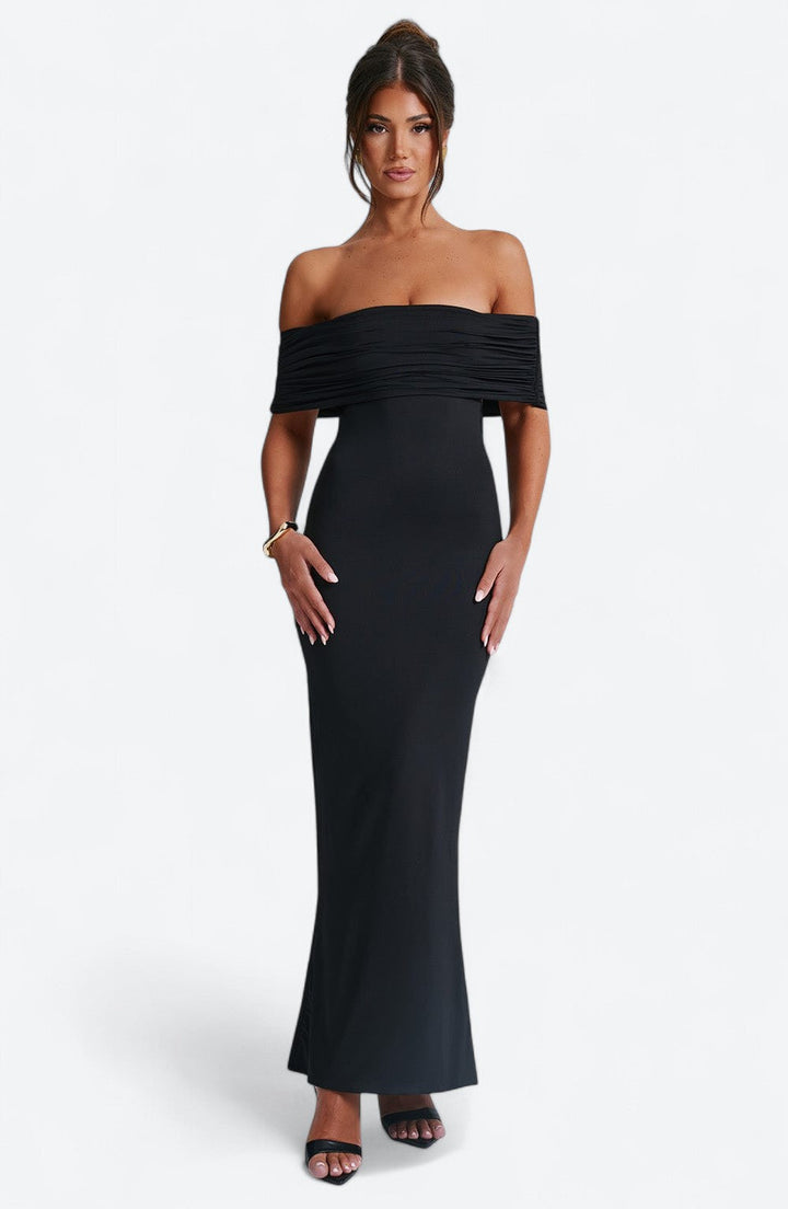 Tindra | Exquisite Bardot Maxi Dress