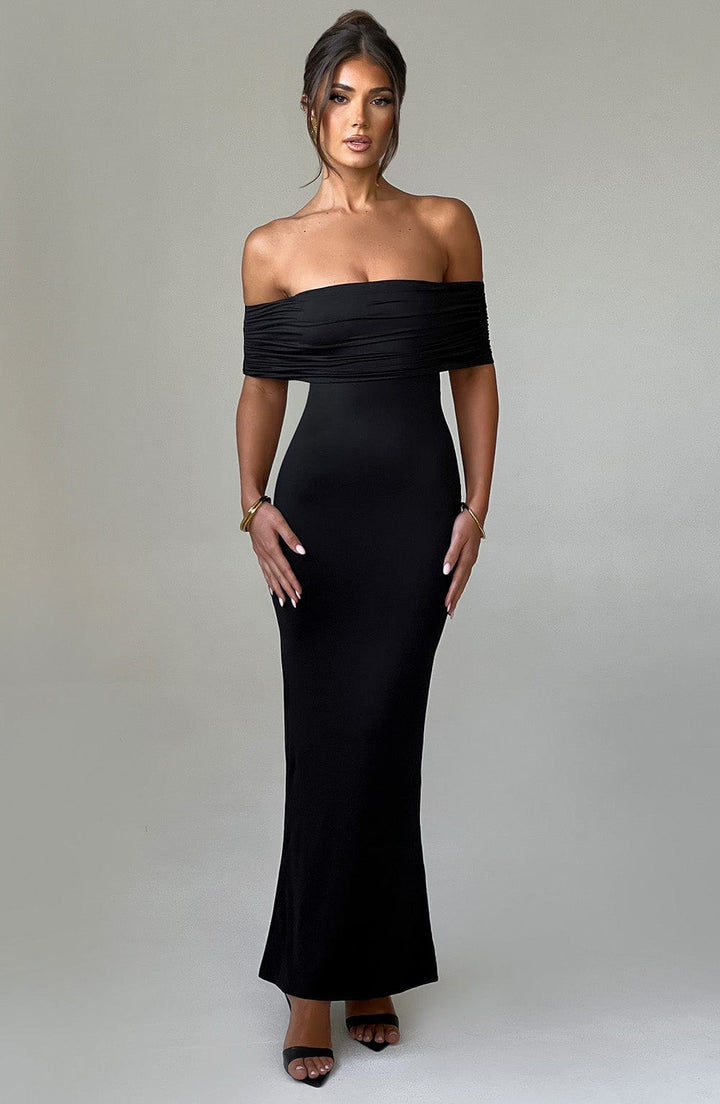 Tindra | Exquisite Bardot Maxi Dress