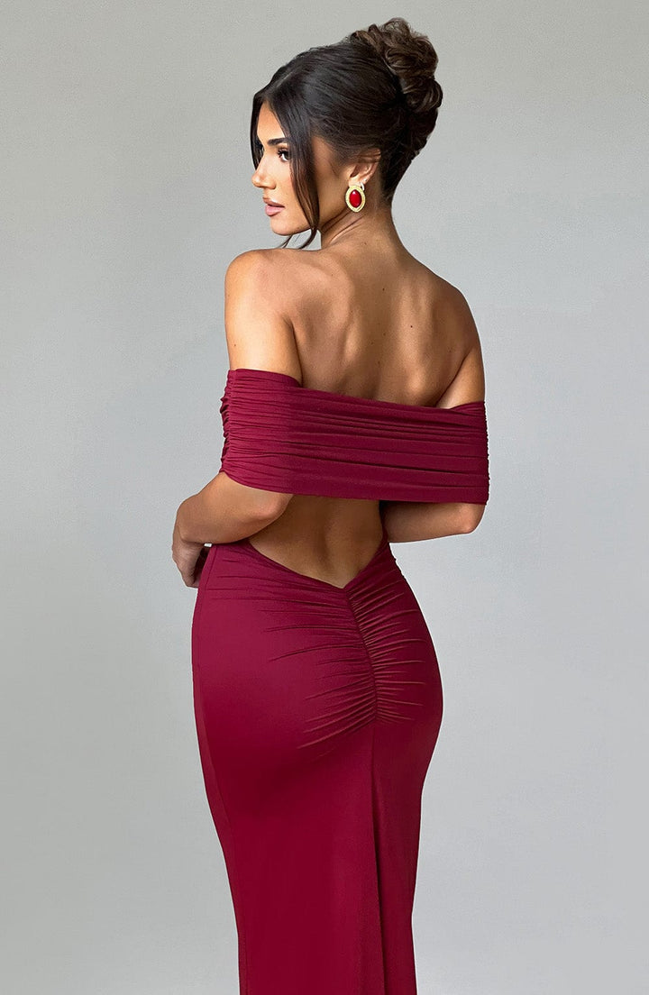Tindra | Exquisite Bardot Maxi Dress